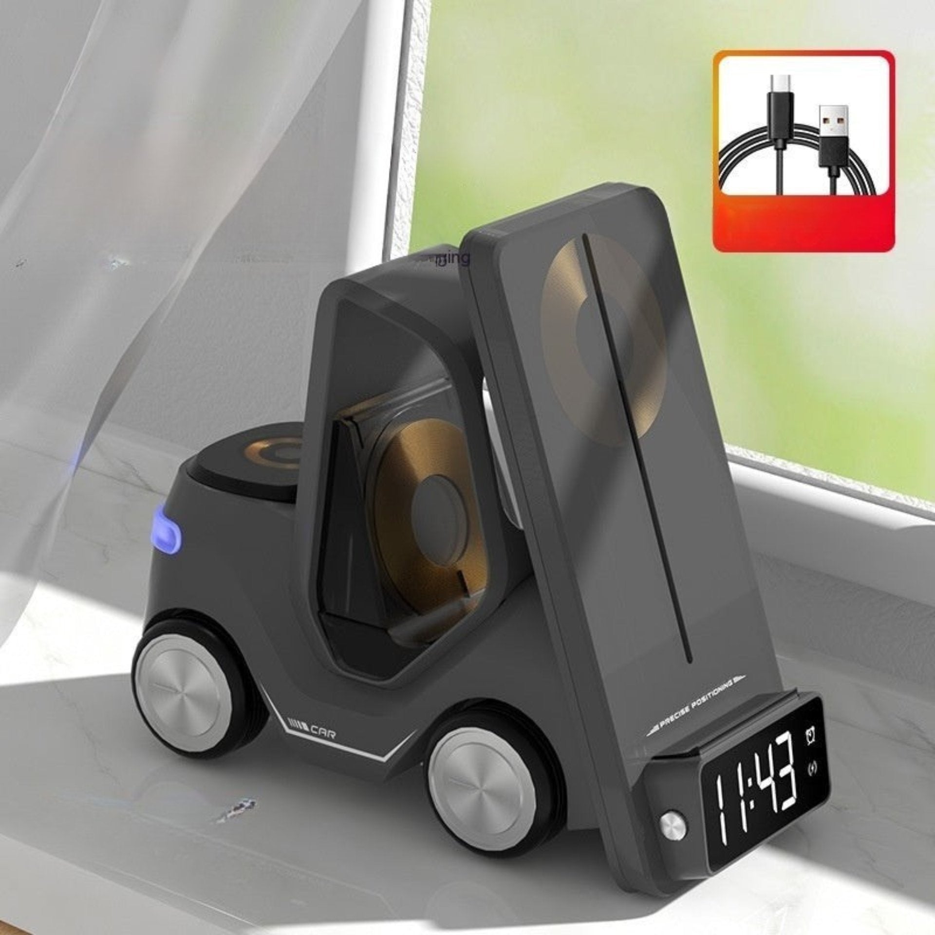 Creative Car External Desktop Stand Wireless Fast Charging