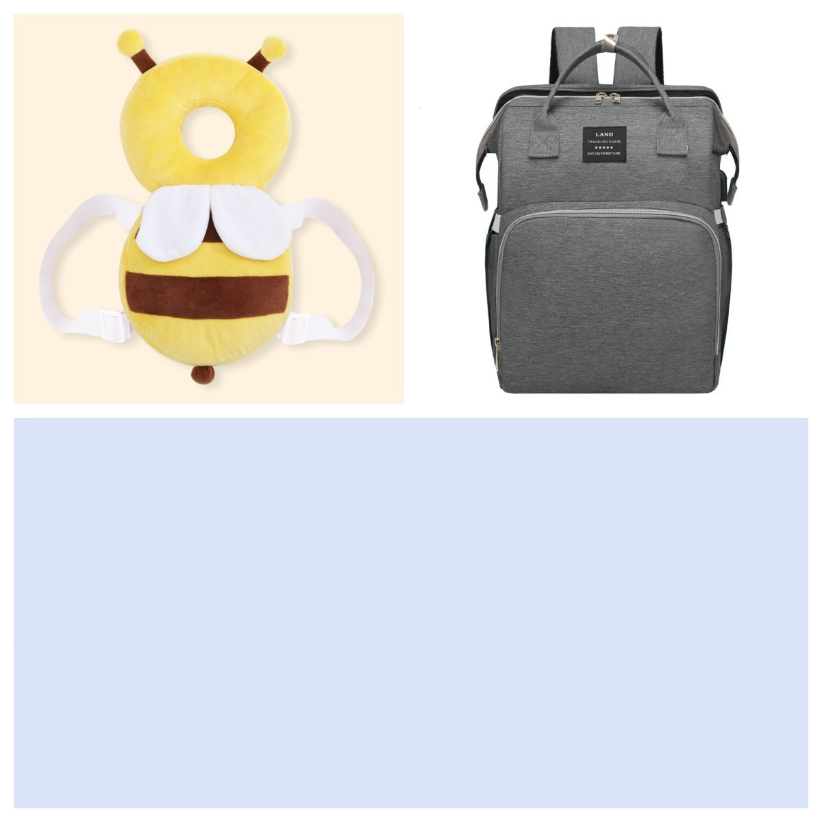 Multifunctional Baby Diaper Backpack with Crib