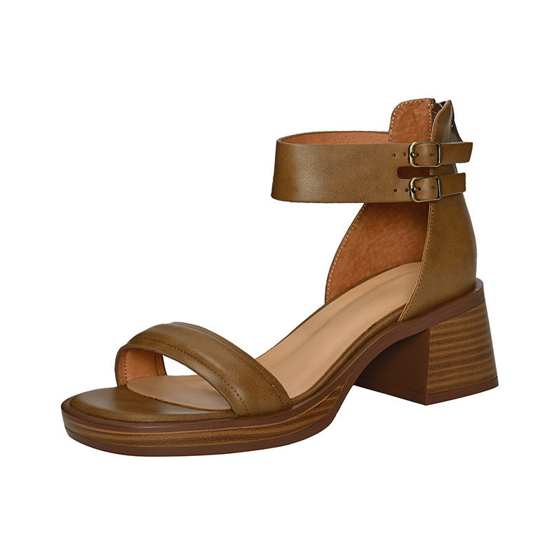 Women’s French Style Chunky Heel Platform Shoes
