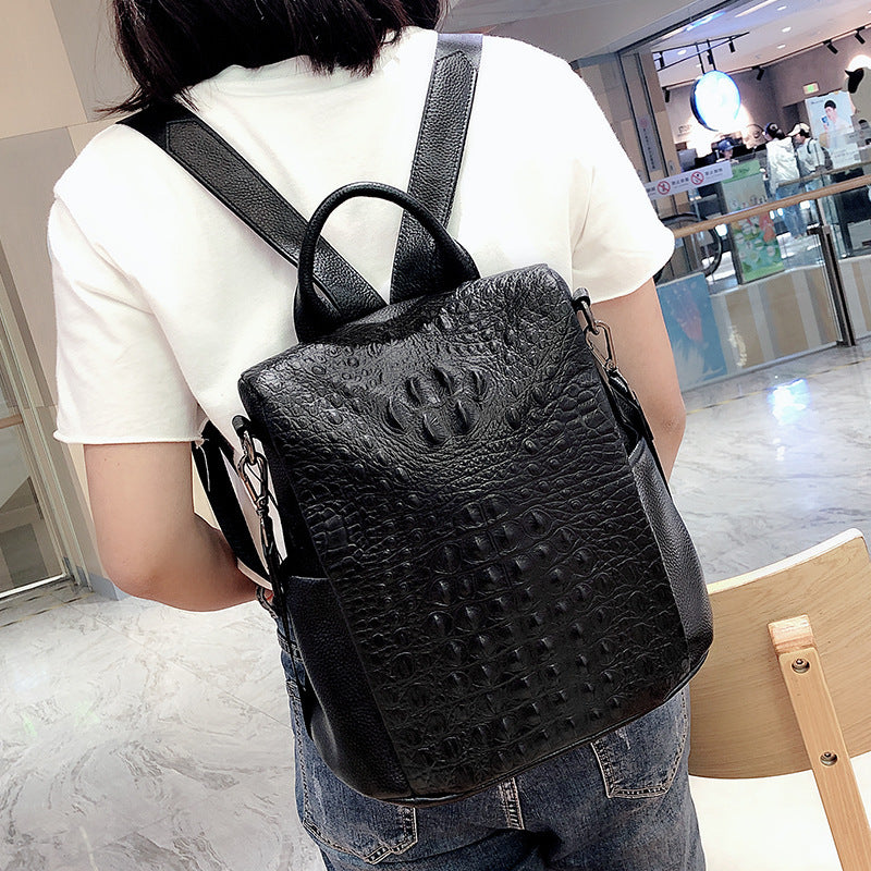 Celeste Croco-Textured Leather Backpack