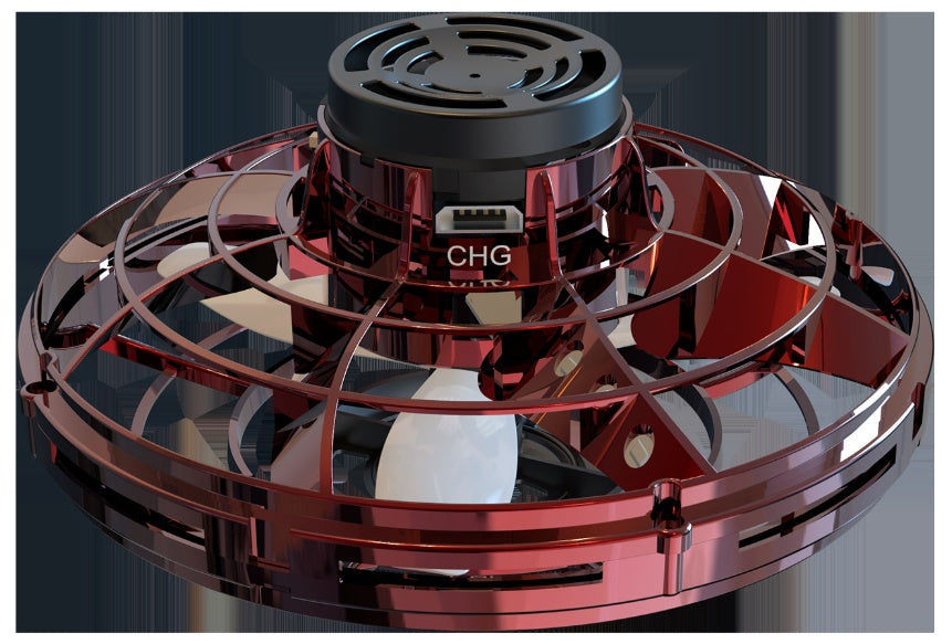 Red and black circular device with 'CHG' branding on a dark background