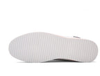White sole of a shoe on a white background