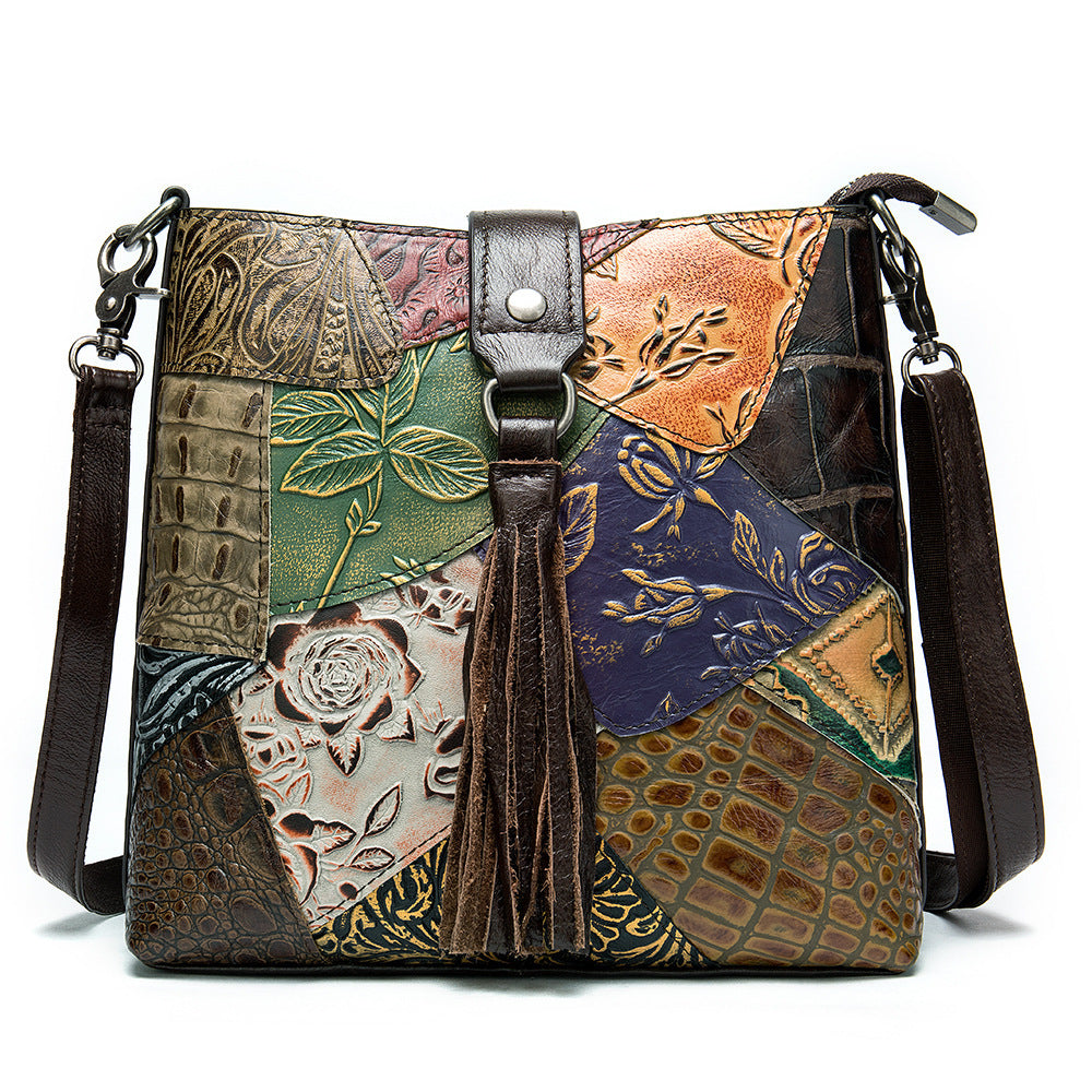 Aurelia™ Genuine Cowhide Tassel Crossbody Bag