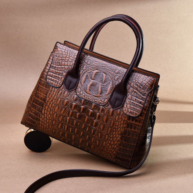 Valentina™ European Croc-Embossed Handbag