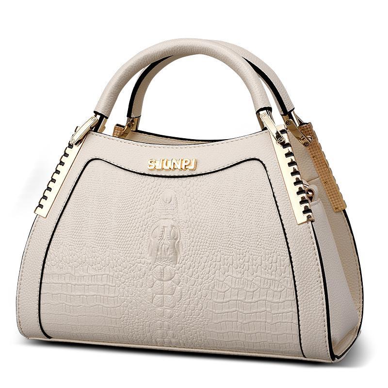 Serpentine Luxe™ Croc Embossed Trapezoid Handbag