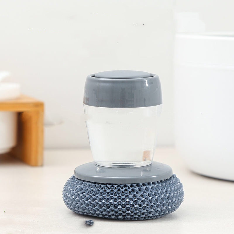 Kitchen Scrubber Soap Dispensing Palm Brush
