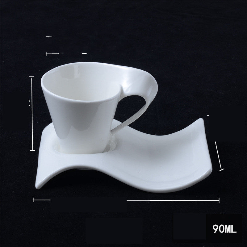 European Coffee Mug Espresso Cup with Saucer & Spoon
