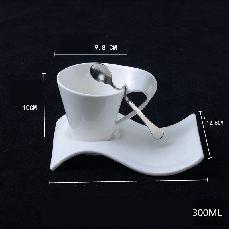 European Coffee Mug Espresso Cup with Saucer & Spoon