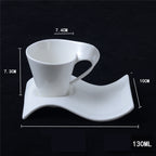 European Coffee Mug Espresso Cup with Saucer & Spoon