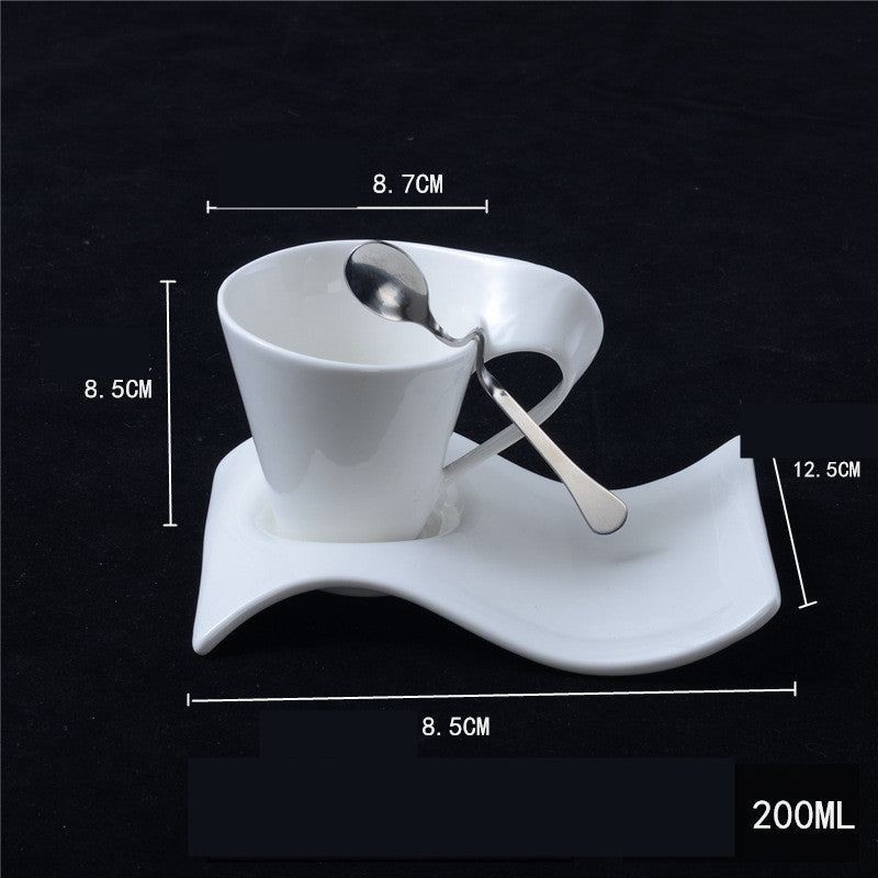European Coffee Mug Espresso Cup with Saucer & Spoon