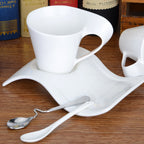 European Coffee Mug Espresso Cup with Saucer & Spoon