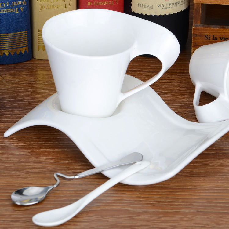 European Coffee Mug Espresso Cup with Saucer & Spoon