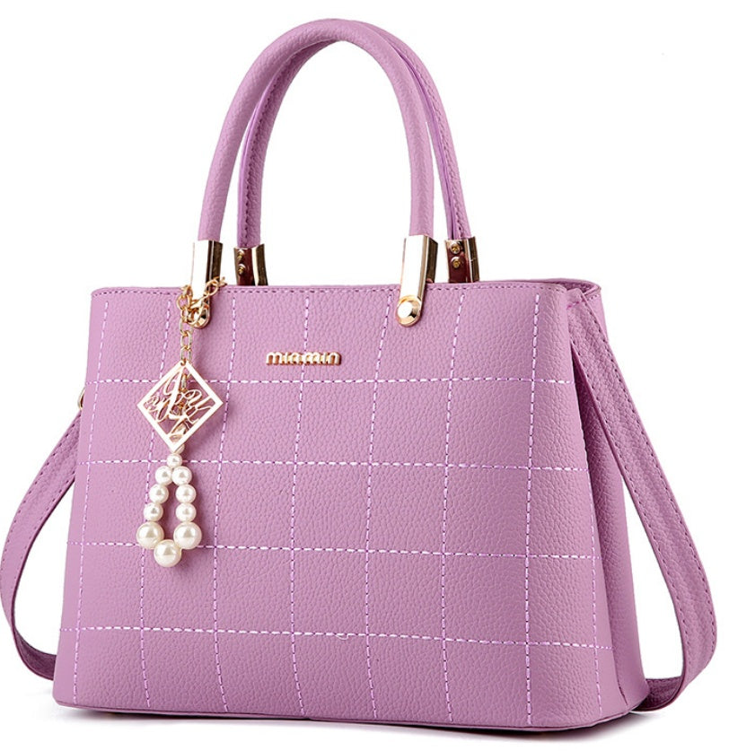 Aveline™ Soft Elegance Handbag with Charm Ball Accent