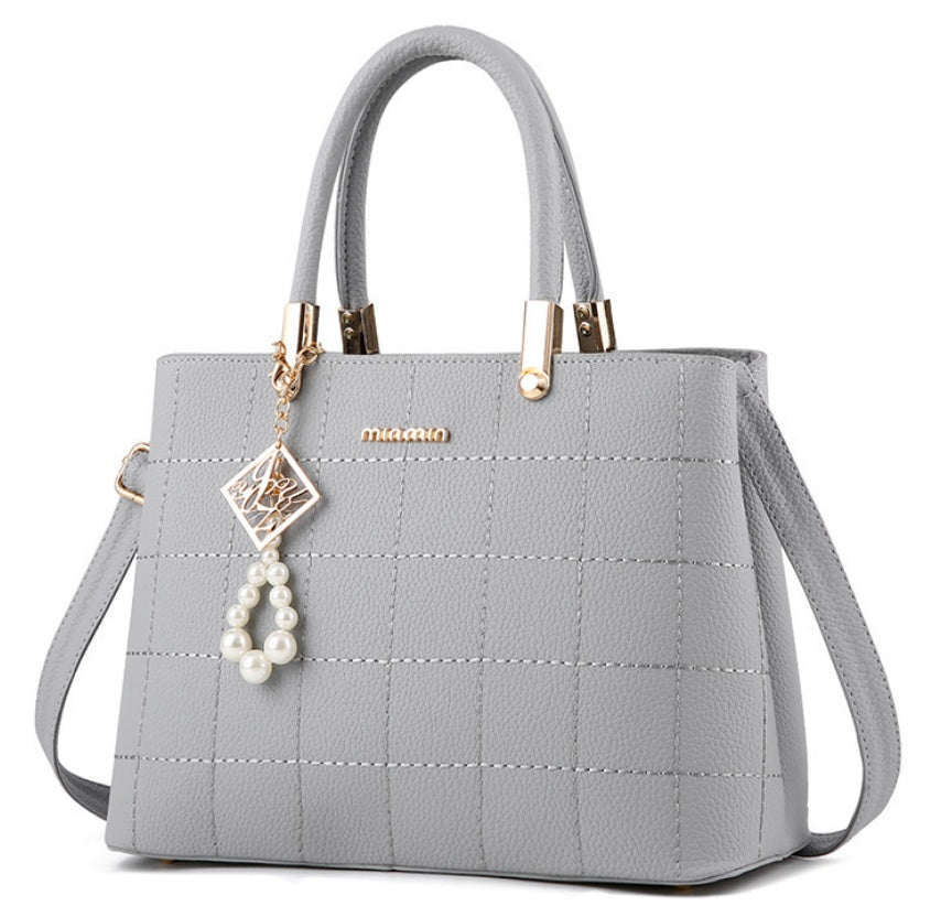 Aveline™ Soft Elegance Handbag with Charm Ball Accent