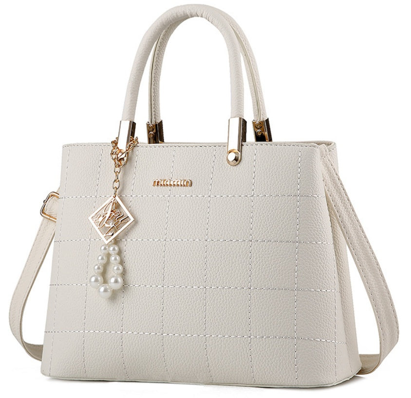 Aveline™ Soft Elegance Handbag with Charm Ball Accent