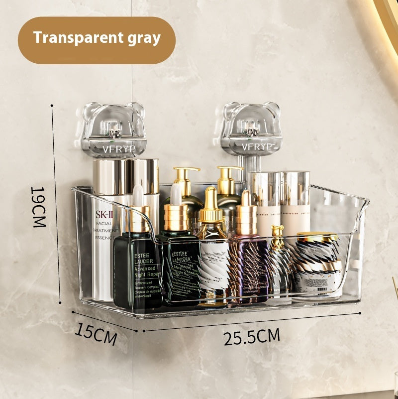 Punch-Free Wall Mount Organizer Toiletries Storage Box