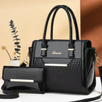 Seraphina™ Croc-Pattern Large Capacity Handbag Set