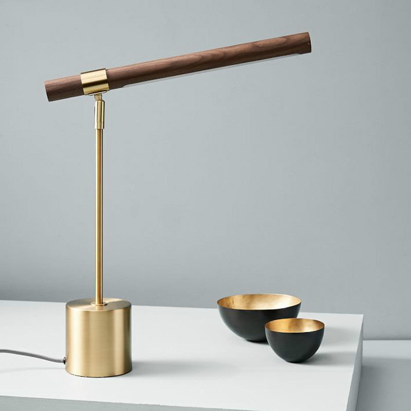Golden Wood Grain Table Lamp
