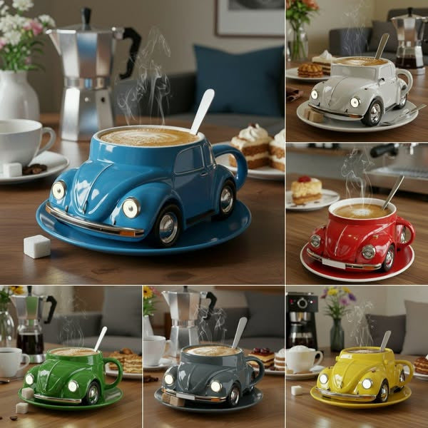 Beetle Shaped Coffee Cup – Unique Resin Mug for Coffee Lovers, Gift Idea