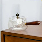 Semi-Automatic Rotary Glass Teapot with Infuser