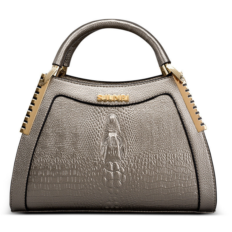 Serpentine Luxe™ Croc Embossed Trapezoid Handbag