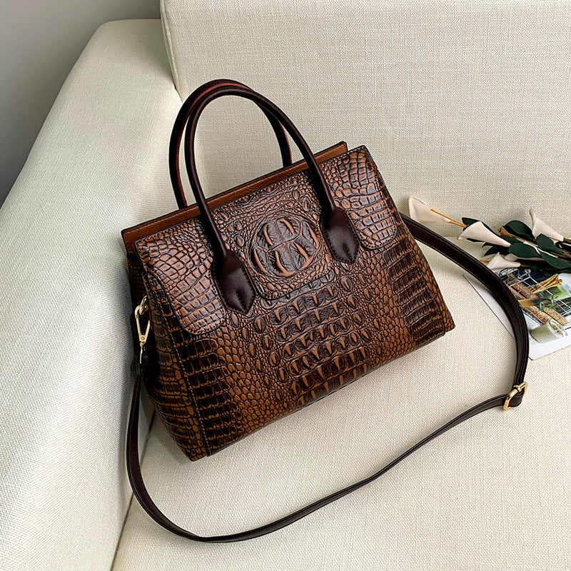 Valentina™ European Croc-Embossed Handbag