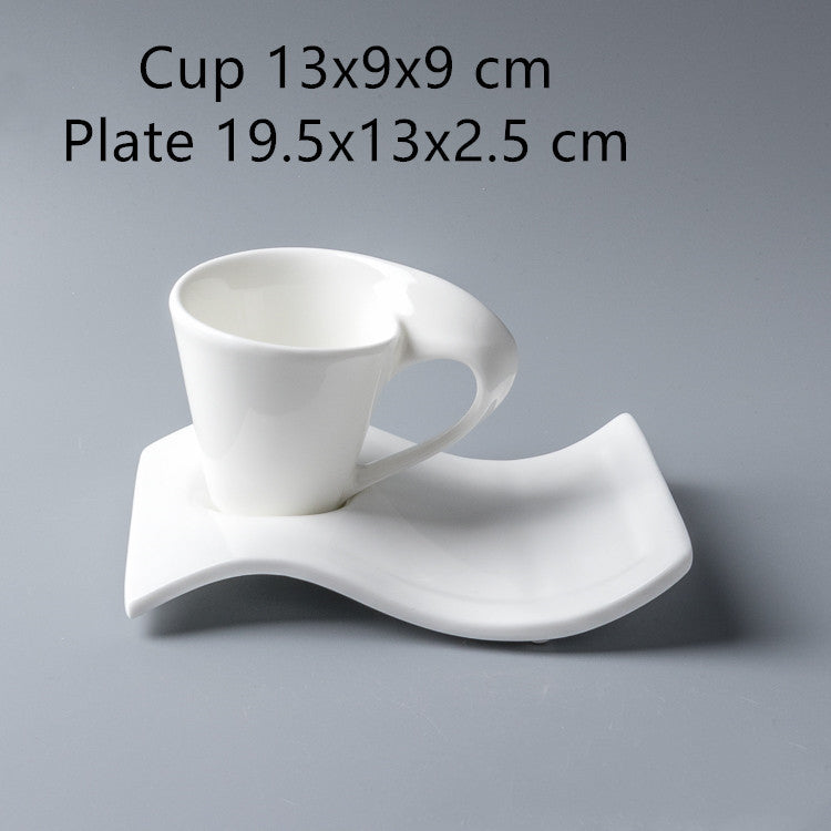 European Coffee Mug Espresso Cup with Saucer & Spoon