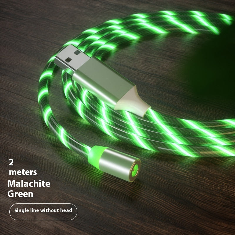 Magnetic LED Fast Charging Cable – Type-C / Micro USB / Lightning Streamer Charger