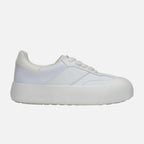 White sneaker on a light gray background