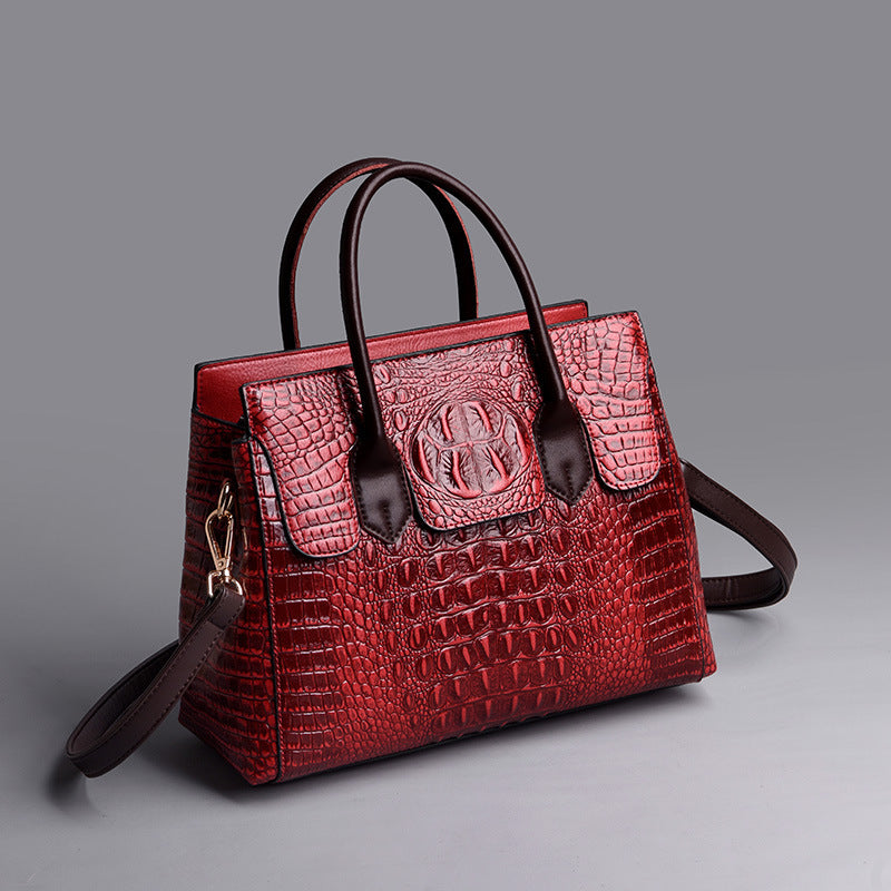 Valentina™ European Croc-Embossed Handbag