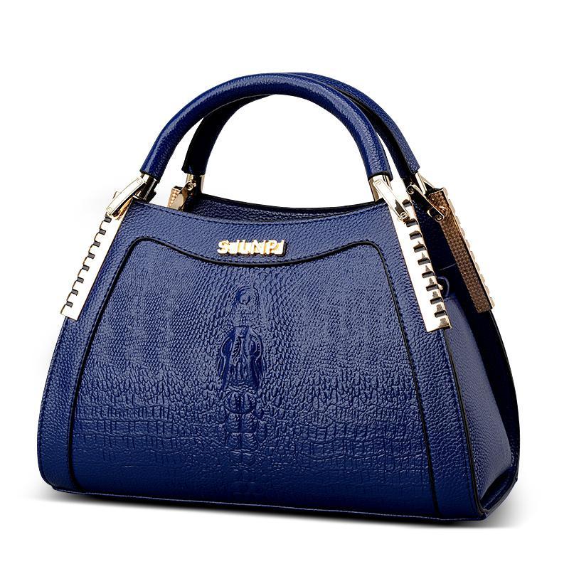 Serpentine Luxe™ Croc Embossed Trapezoid Handbag