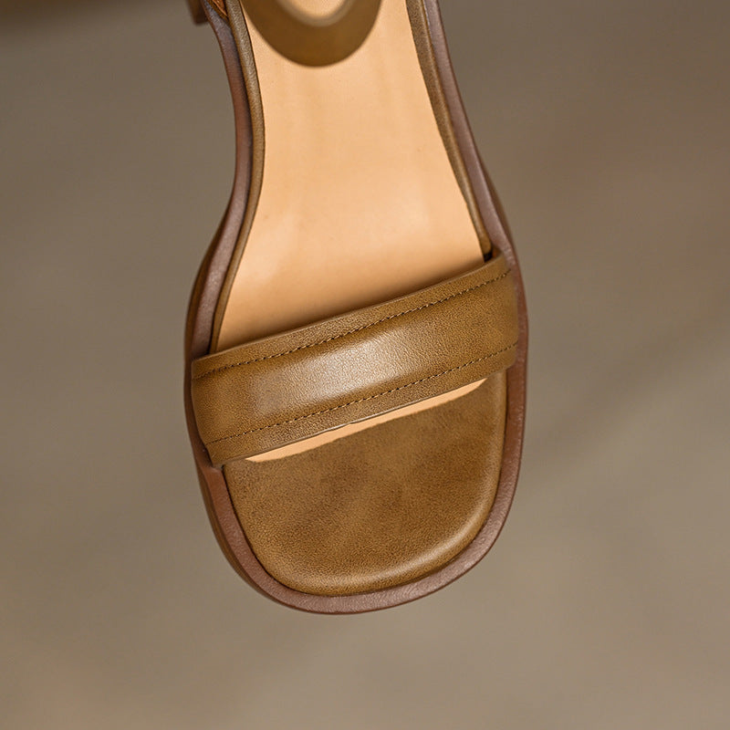 Women’s French Style Chunky Heel Platform Shoes