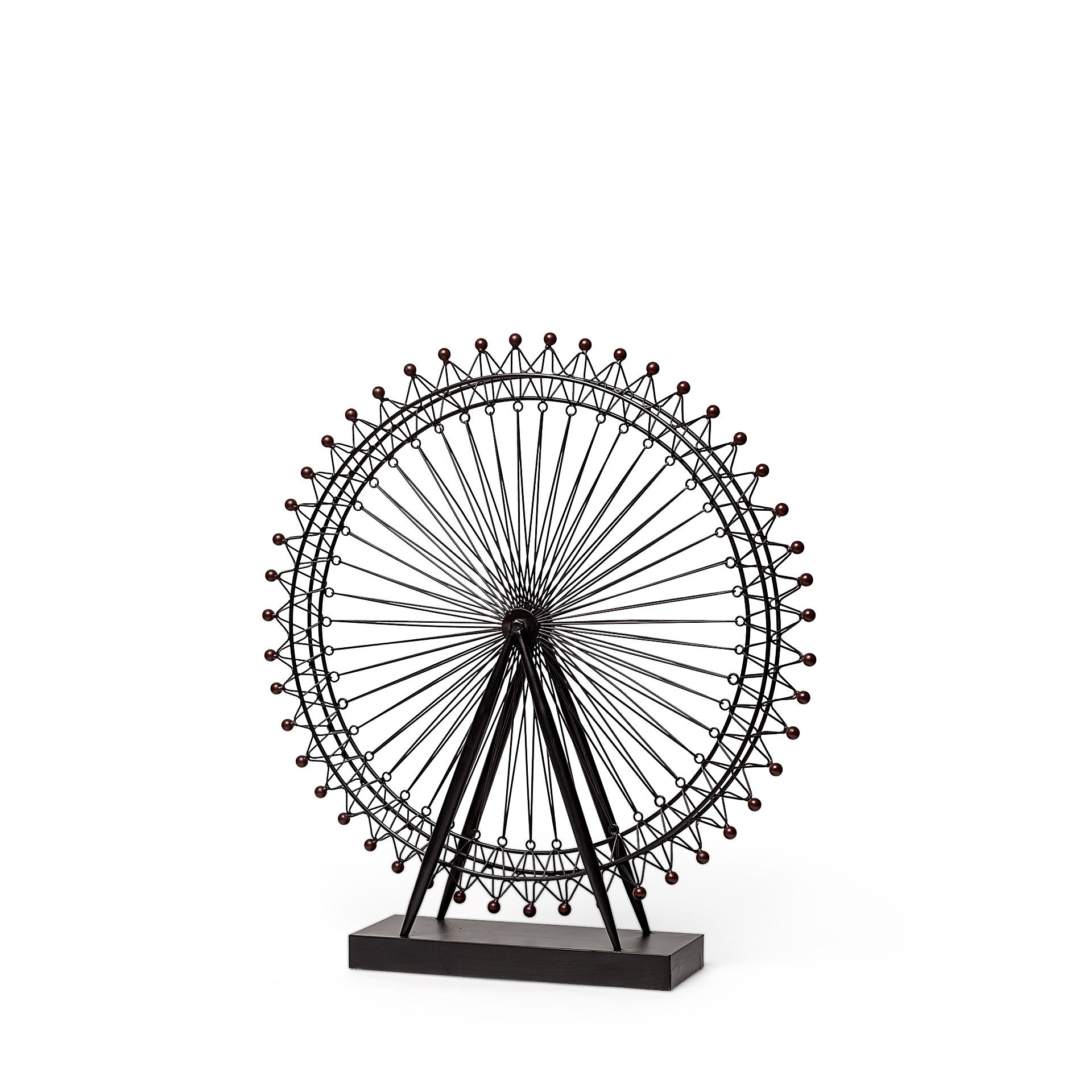 Modern Black Metal Tabletop Sculpture – 27-Inch Accent Piece
