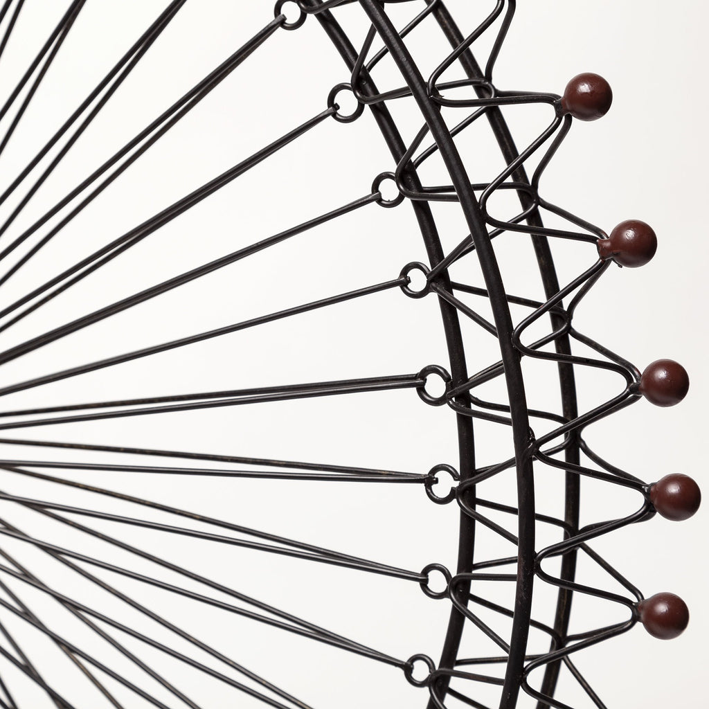 Modern Black Metal Tabletop Sculpture – 27-Inch Accent Piece