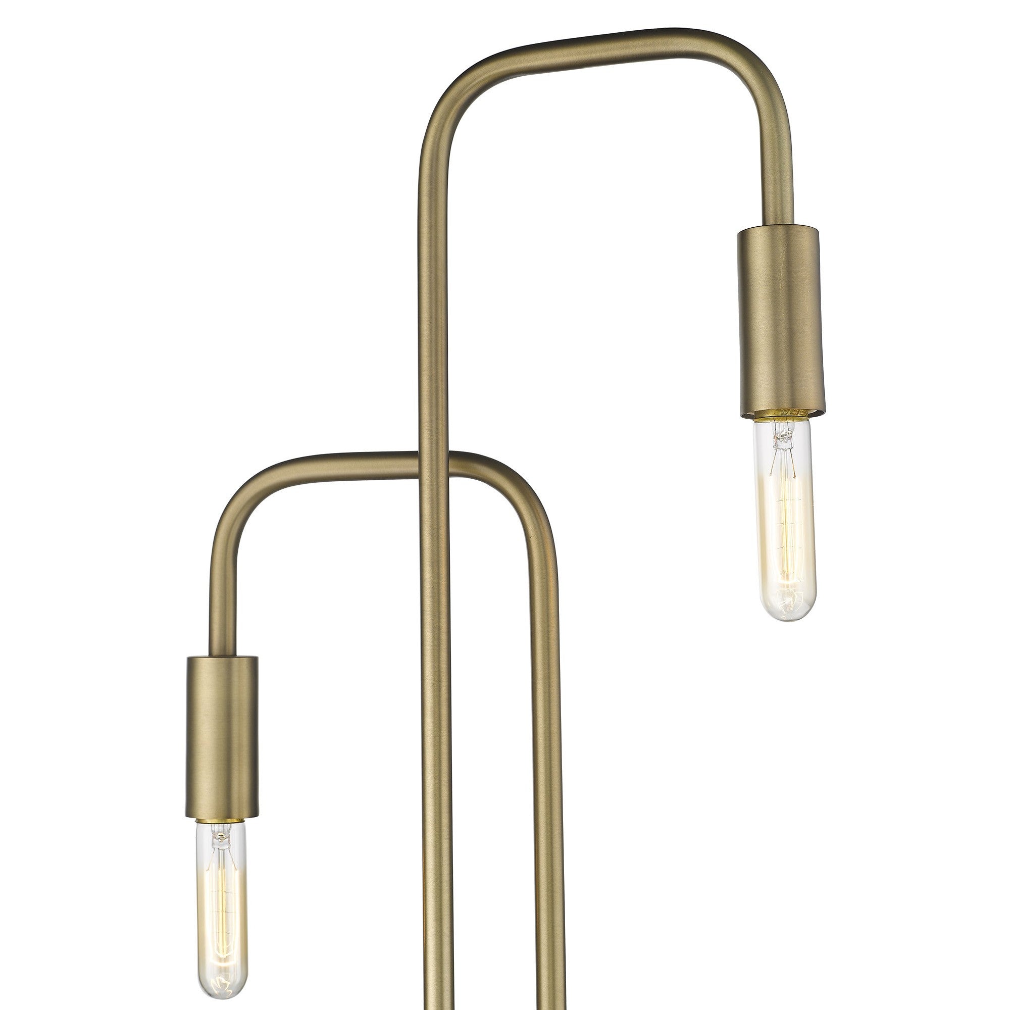 Classic Brass Two-Light Torchiere Floor Lamp