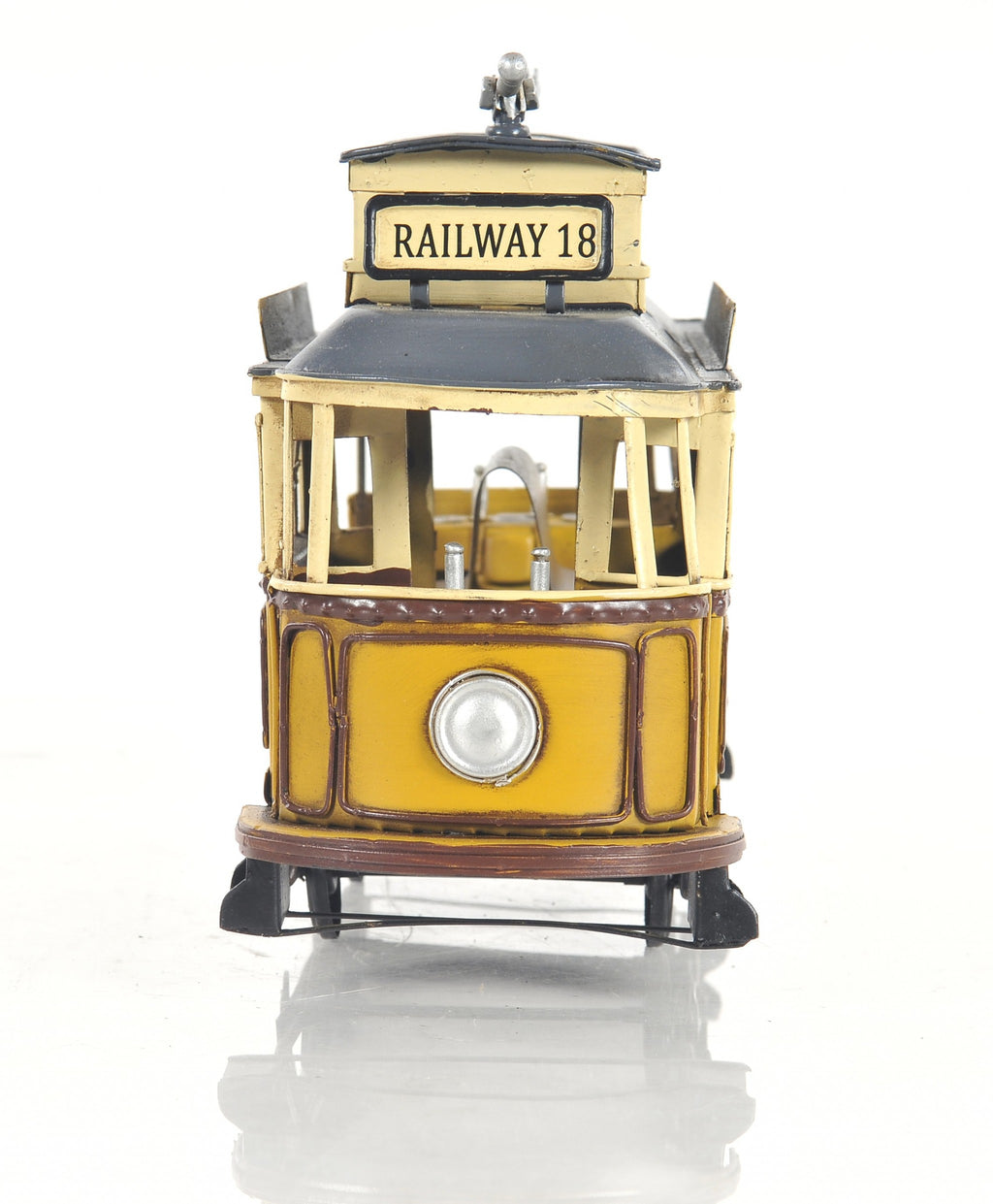 Handmade Railway Cable Car Sculpture – Vintage Metal Collectible