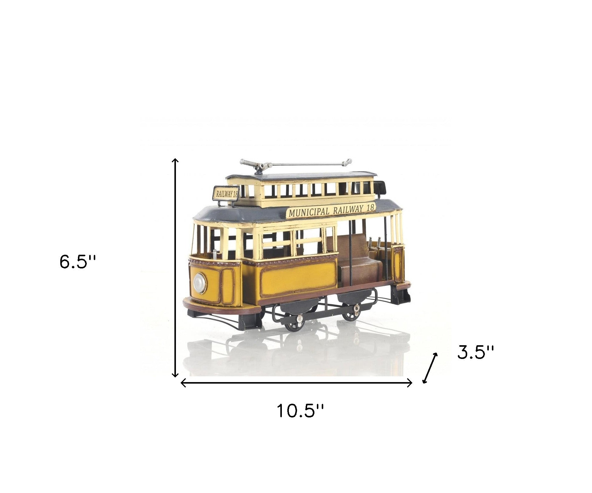 Handmade Railway Cable Car Sculpture – Vintage Metal Collectible