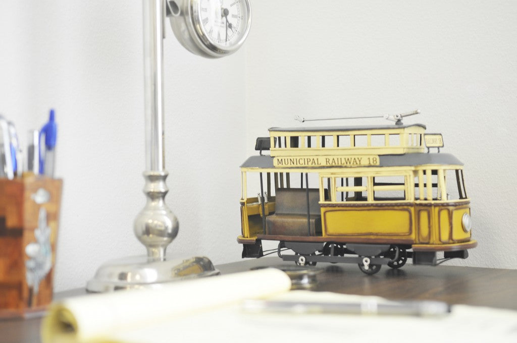 Handmade Railway Cable Car Sculpture – Vintage Metal Collectible