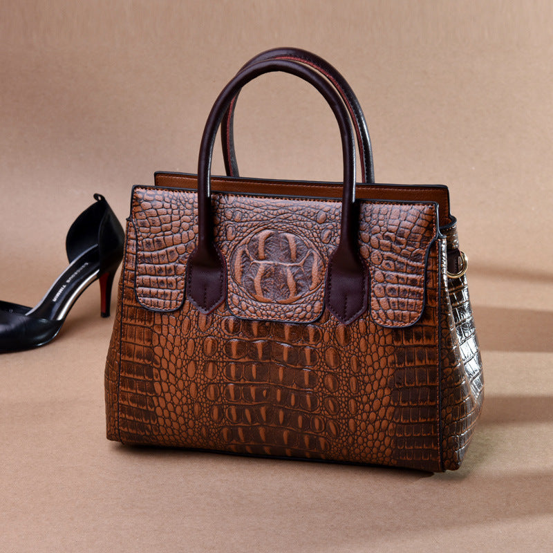 Valentina™ European Croc-Embossed Handbag