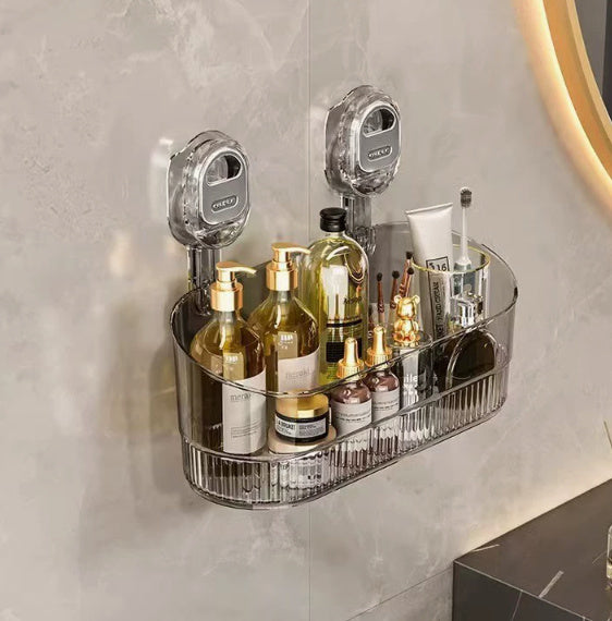 Punch-Free Wall Mount Organizer Toiletries Storage Box