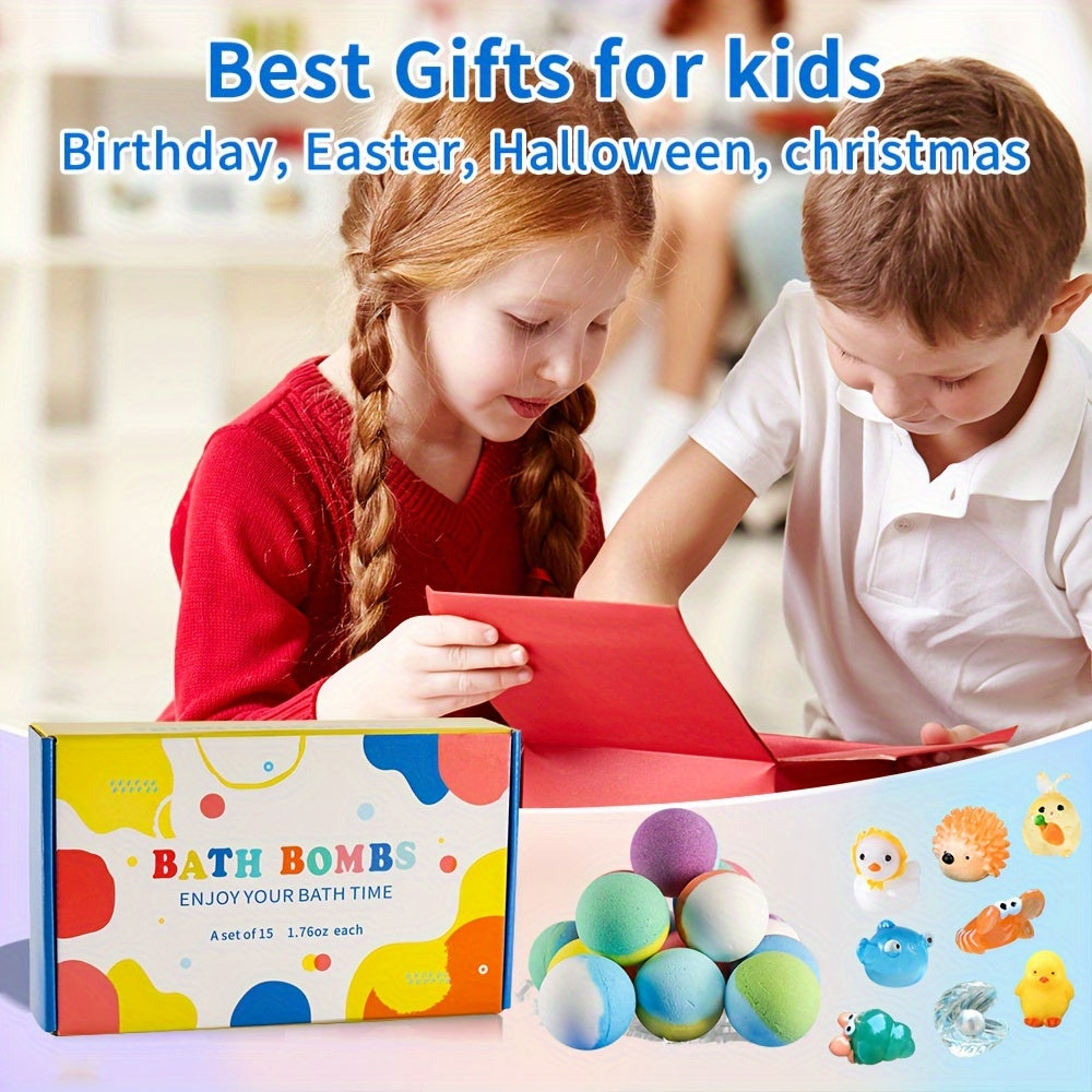 Surprise Toy Bath Bombs – 15 Pack (Peppermint Scent)