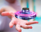 Colorful glowing spinner on a blurred background