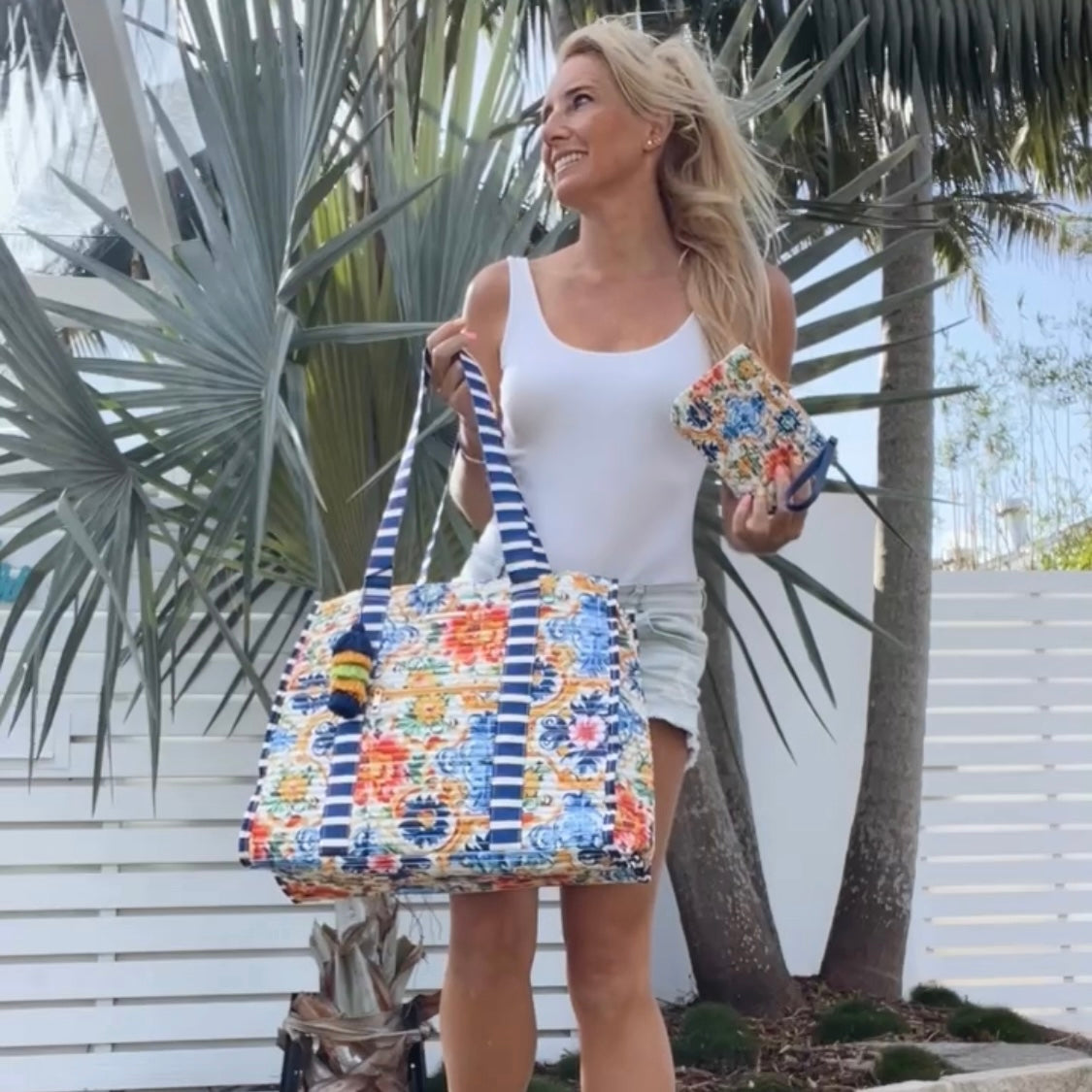 Striped Beach Bag-La Dolce Vita