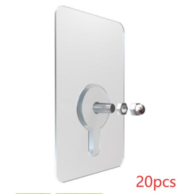 🧲 Strong Adhesive Non-Marking Nail – Nail-Free Wall Hooks, Heavy Duty Transparent Screw Holders (32 Pack)