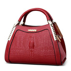 Serpentine Luxe™ Croc Embossed Trapezoid Handbag
