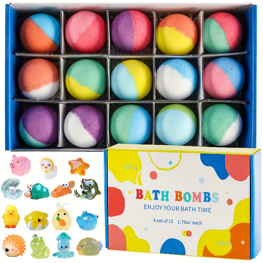 Surprise Toy Bath Bombs – 15 Pack (Peppermint Scent)