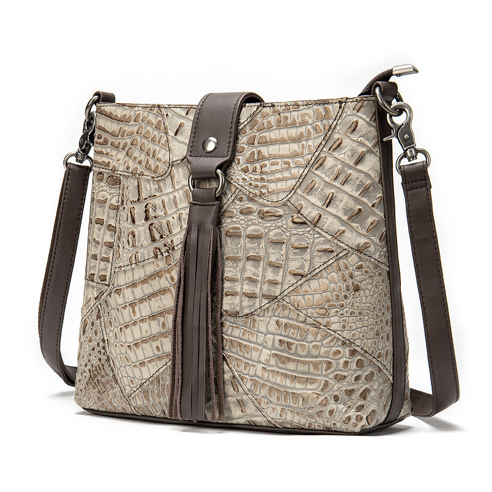 Aurelia™ Genuine Cowhide Tassel Crossbody Bag
