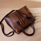 Valentina™ European Croc-Embossed Handbag