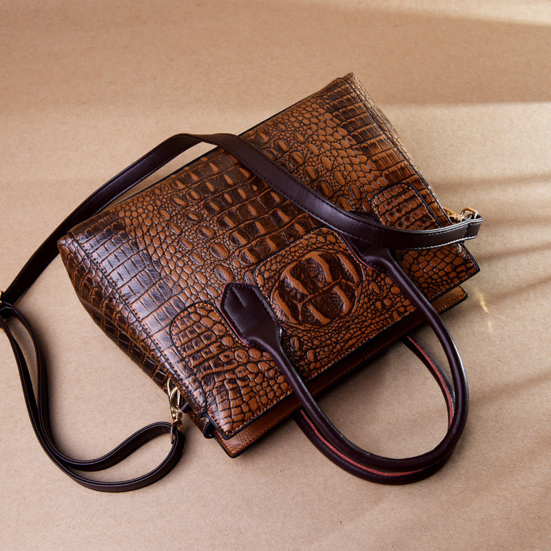 Valentina™ European Croc-Embossed Handbag