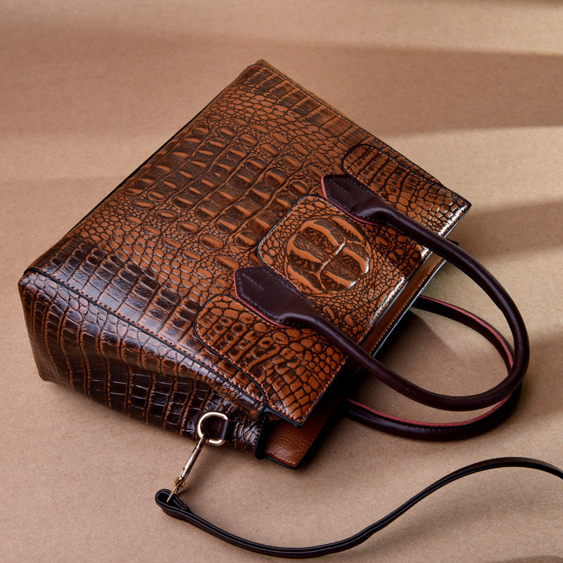 Valentina™ European Croc-Embossed Handbag